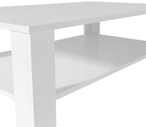 vidaXL Τραπεζάκι Σαλονιού Λευκό 100 x 59 x 42 εκ. από Επεξ. Ξύλο
