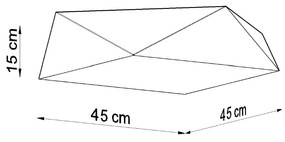 Sollux Φωτιστικό οροφής Hexa 3,PVC,3xE27/60w