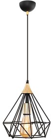 Φωτιστικό Οροφής Hideki 0124542 22x22x80cm 1xE27 60W Black-Gold Megapap Metal