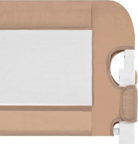 vidaXL Μπάρα Κρεβατιού Προστατευτική Χρώμα Taupe 102x42 εκ Πολυεστέρας