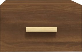 vidaXL Κομοδίνο Επιτοίχιο Καφέ Δρυς 35 x 35 x 20 εκ.