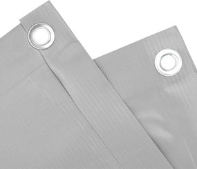 vidaXL Περίφραξη Μπαλκονιού Προστατευτική Γκρι 400x120 εκ. από PVC