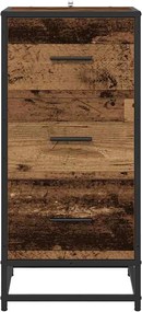 vidaXL Πλαϊνό γραφείο Παλιό ξύλο 35.5 x 35 x76 εκ