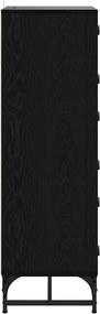 vidaXL Πλαϊνό γραφείο Μαύρη Οξυά 35 x 37 x 117 εκ.