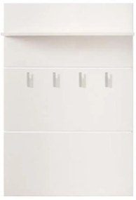 Έπιπλο Χολ - Κρεμάστρα Beny CIV 760 Λευκό - Λευκή Λάκα 76x25,5x114 εκ. 76x25.5x114 εκ.