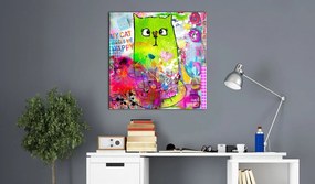 Πίνακας - Crazy Cat 40x40