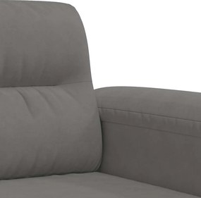 vidaXL Πολυθρόνα Σκούρο Γκρι60 εκ. Ύφασμα μικροϊνών