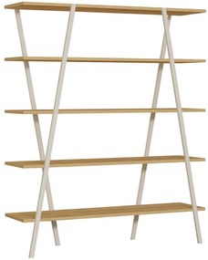Βιβλιοθήκη Dobra 835PUQ6273 120x35,6x150cm Oak-White