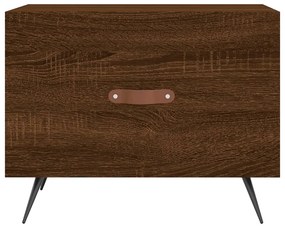 Τραπεζάκια Σαλονιού 2 τεμ Brown Oak 50x50x40 εκ Επεξ. Ξύλο - Καφέ