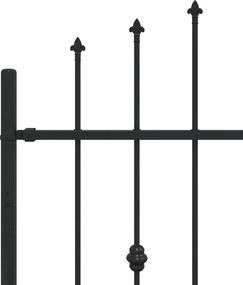 vidaXL Φράχτης με Σπίθες Μαύρο 200 x 130 εκ
