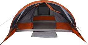 vidaXL Σκηνή Οικογενειακή 6 Ατόμων Αδιάβροχη Γκρι