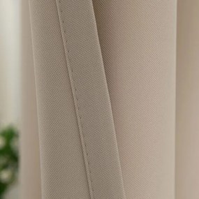 Beauty Home Κουρτίνα μεσαίας σκίασης με 8 μεταλλικούς κρίκους Effect Art 8443 140x270 Άμμου