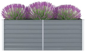 vidaXL Ζαρντινιέρα Ψηλή Γκρι 160 x 80 x 45 εκ. Γαλβανισμένος Χάλυβας