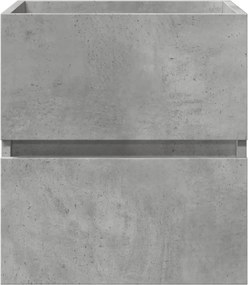 vidaXL Ντουλάπι Νιπτήρα Γκρι Σκυροδ. 41x38,5x45 εκ. Επεξεργασμένο Ξύλο