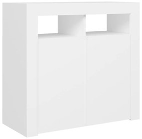 Ντουλάπι με LED Λευκό 80 x 35 x 75 εκ. - Λευκό