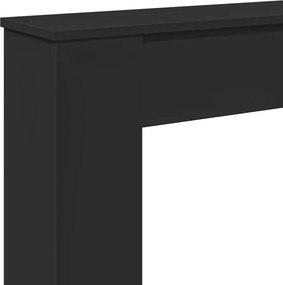 vidaXL Πλαίσιο Τζακιού Μαύρο 100x20x100 εκ. από Επεξ. Ξύλο