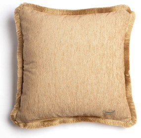 Διακοσμητική Μαξιλαροθήκη (60x60) Aslanis Home Plain 4 Seasons Trimming Sahara