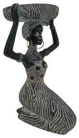 Φιγούρα Διακοσμητική Rabia 1 022738 13x12,5xH19,5cm Black-Brown Polyresin