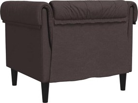 vidaXL Πολυθρόνα Chesterfield Σκούρο Καφέ Υφασμάτινη