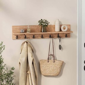 Κρεμάστρα τοίχου Kery Megapap χρώμα pine oak 91x11x20εκ.