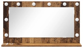 vidaXL Καθρέφτης Vanity  Παλιό ξύλο Ξύλο, Γυαλί 80 x 45 x 18 εκ.