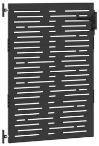 vidaXL Πύλη Κήπου Μαύρο 105 x 125 cm Ατσάλι με Επικάλυψη Πούδρας