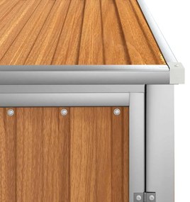 vidaXL Αποθήκη Εργαλείων Κήπου Καφέ 88x89x161 εκ. Γαλβαν. Ατσάλι