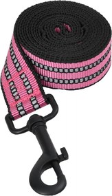 vidaXL Λουρί Σκύλου με Οδηγό και Κολάρο Ρυθμιζόμενο Ροζ L