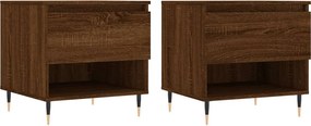 vidaXL Τραπεζάκια Σαλονιού 2 τεμ. Καφέ Δρυς 50x46x50 εκ. Επεξ. Ξύλο