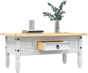 vidaXL Τραπέζι Σαλονιού Μεξικ. Στιλ Corona Λευκό 100x55x44 εκ. Πεύκο