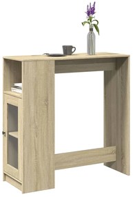 Τραπέζι Μπαρ με Ράγες Sonoma Δρυς 101x40x103,5 εκ Επεξεργ. Ξύλο