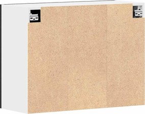 vidaXL Κρεμαστό ντουλάπι με ράφι Lyon Μαύρη Οξυά 80 x 31 x 60 εκ
