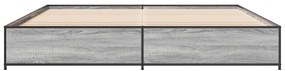 vidaXL Πλαίσιο Κρεβατιού Γκρι Sonoma 200x200 εκ. Επεξ. Ξύλο &amp; Μέταλλο