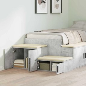 vidaXL Ντουλάπι αποθήκευσης 2 pcs Σκυρόδεμα Γκρι 103 x 41 x 40 εκ