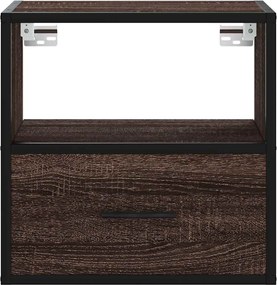 vidaXL Επίτοιχα κομοδίνα 2 τεμάχια καφέ δρυς 40x31x39,5 cm