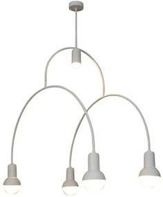Κρεμαστό Φωτιστικό Οροφής 5xE27 G95 G45 LED Περιστρεφόμενοι Βραχίονες Christopher Homelighting-77-3791-Λευκό 77-3791
