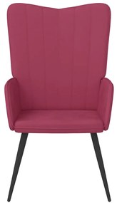 vidaXL Πολυθρόνα Relax Μπορντό Βελούδινη