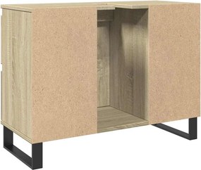 vidaXL Ντουλάπι Μπάνιου Sonoma Δρυς 80 x 33 x 60 εκ. από Επεξεργ. Ξύλο