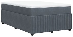 ΚΡΕΒΑΤΙ BOXSPRING ΜΕ ΣΤΡΩΜΑ ΣΚΟΥΡΟ ΓΚΡΙ 120X190 ΕΚ. ΒΕΛΟΥΔΙΝΟ 3285627