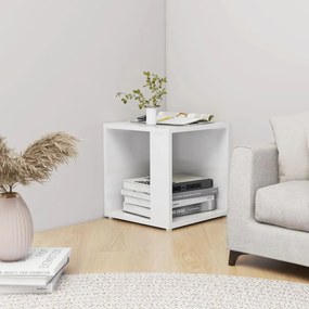 vidaXL Τραπέζι Βοηθητικό Γυαλιστερό Λευκό 33x33x34,5 εκ. Μοριοσανίδα