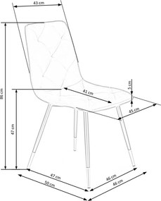 Καρέκλα Polo-Moustardi - 46.00Χ50.00Χ86.00cm
