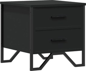 vidaXL Κομοδίνο Μαύρο 40x41x40 εκ. από Επεξεργασμένο Ξύλο