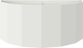 vidaXL Γλάστρα Λευκό 120 x 60 x 50 εκ. Ατσάλι