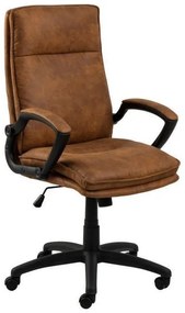 Καρέκλα γραφείου Oakland 541, Καφέ, 115x67x70cm, 14 kg, Με ρόδες, Με μπράτσα, Μηχανισμός καρέκλας: Κλίση | Epipla1.gr