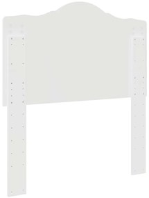 vidaXL Κεφαλάρι με κεφαλάρι Λαμπερό Λευκό 100 cm Επεξεργασμένο ξύλο