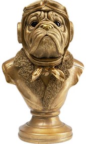 Διακοσμητικό Επιτραπέζιο Πιλότος Σκύλος Χρυσό 18x21,5x35 εκ. - Χρυσό
