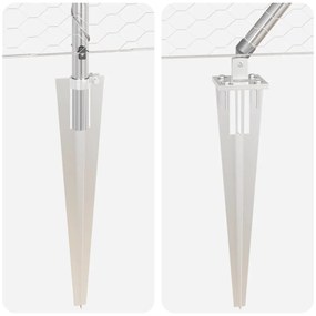 vidaXL Στύλος Περιφράξεων Ασημί 100 x 0,8 μ (36 mm δίχτυ) Ατσάλι