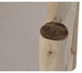 Κάθισμα Home ESPRIT Λευκό Μπεζ Φυσικό βαμβάκι 61 x 50 x 90 cm