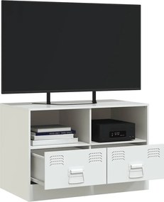 vidaXL Έπιπλο Τηλεόρασης Λευκό 67x39x44 εκ. από Χάλυβα