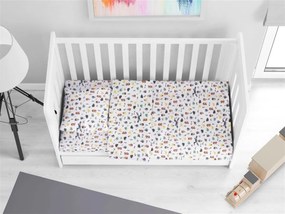 DIMcol Κατωσέντονο Με Λάστιχο bebe Minecraft 566 0,70X1,40X0,15 White-Grey 100% Cotton 31112019045